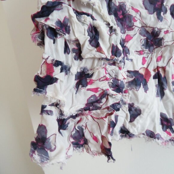 INTIMATELY FREE PEOPLE Flow Feathers Floral Ruffle Dress Boho Fairy Beach Size M - Picture 4 of 13